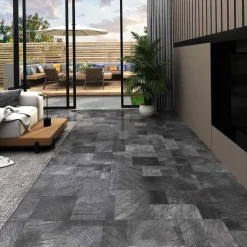 vidaXL Vloerplanken Houten structuur grijs 5,11 m² 55 st PVC