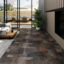 vidaXL Vloerplanken Houten structuur bruin 5,11 m² 55 st PVC