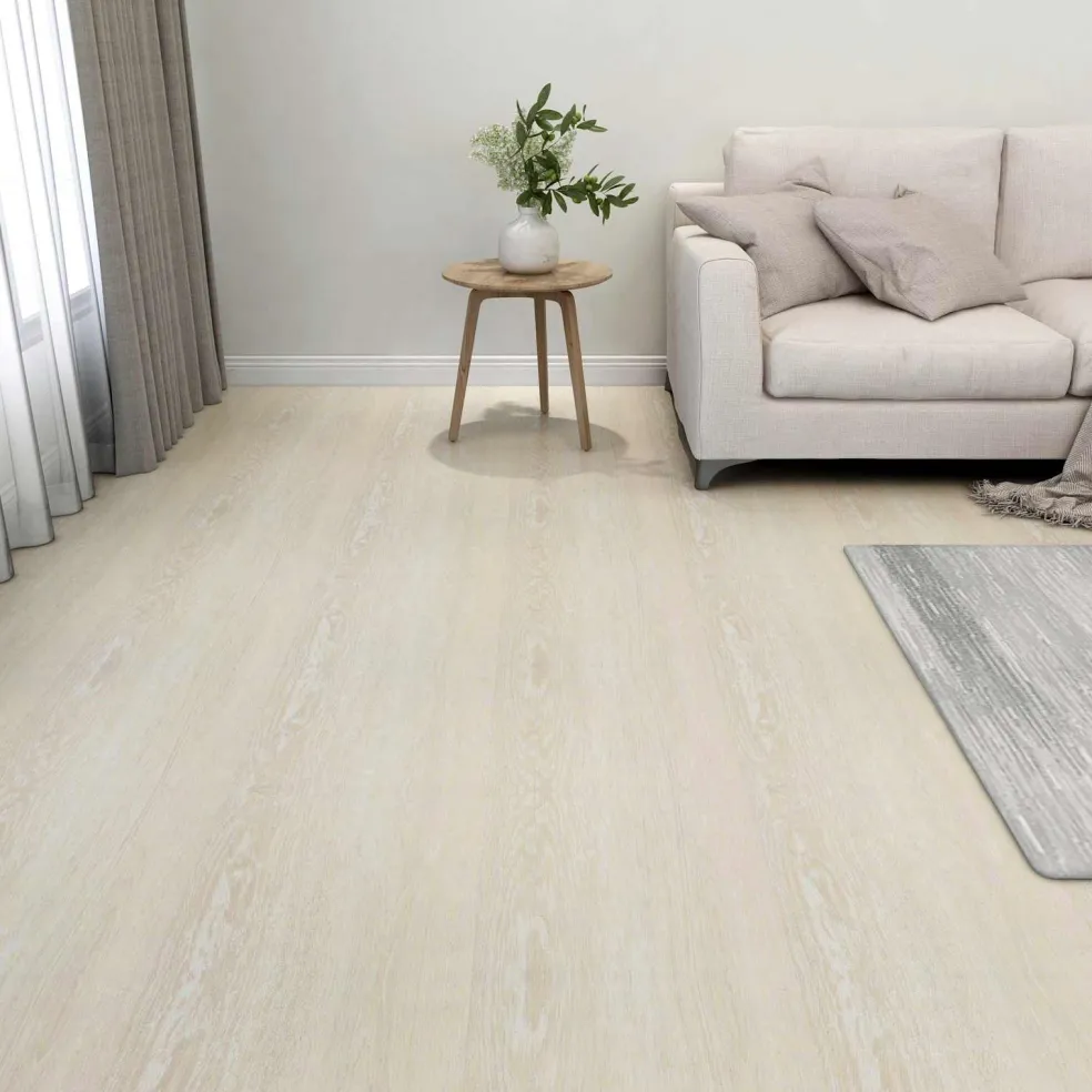 vidaXL Vloerplanken Wit en Beige 5,11 m² 55 st PVC
