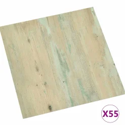 vidaXL Vloerplanken Wit en Lichtbruin 5,11 m² 55 st PVC