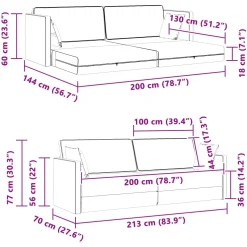 vidaXL Vloerslaapbank Zwart 213 x 70 x 77 cm Fluweel