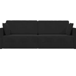 vidaXL Vloerslaapbank Zwart 213 x 70 x 77 cm Fluweel