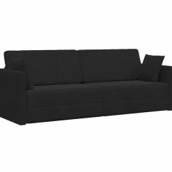 vidaXL Vloerslaapbank Zwart 213 x 70 x 77 cm Fluweel