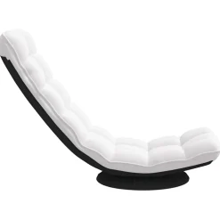 vidaXL Vloerstoel draaibaar 70x51x79 cm stof wit