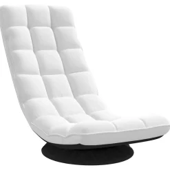 vidaXL Vloerstoel draaibaar 70x51x79 cm stof wit