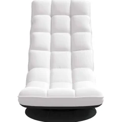 vidaXL Vloerstoel draaibaar 70x51x79 cm stof wit