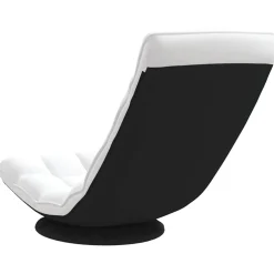 vidaXL Vloerstoel draaibaar 70x51x79 cm stof wit