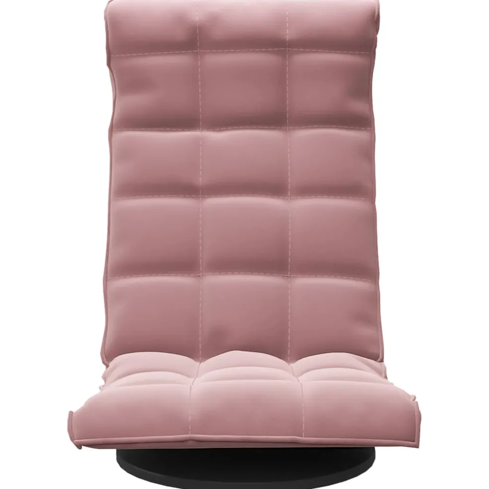 vidaXL Vloerstoel draaibaar fluweel roze