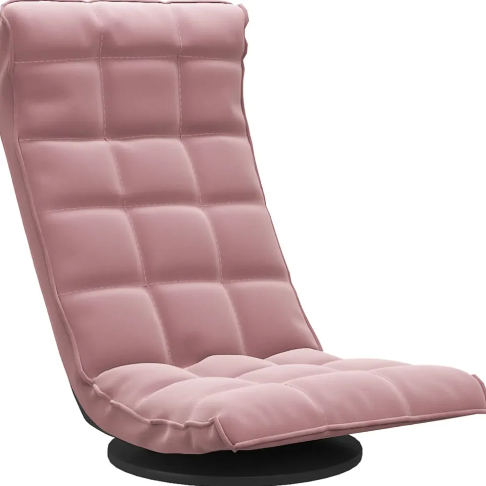 vidaXL Vloerstoel draaibaar fluweel roze
