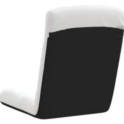 vidaXL Vloerstoel inklapbaar 71x51x62 cm stof wit