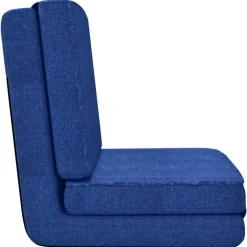 vidaXL Vloerstoel inklapbaar stof blauw
