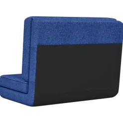 vidaXL Vloerstoel inklapbaar stof blauw
