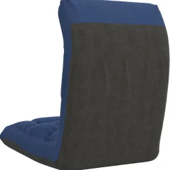 vidaXL Vloerstoel inklapbaar stof blauw