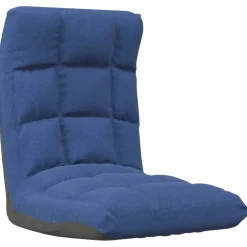 vidaXL Vloerstoel inklapbaar stof blauw