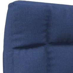 vidaXL Vloerstoel inklapbaar stof blauw