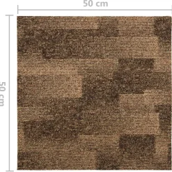 vidaXL Vloertapijt 20 st Bruin 50 x 50 cm PP Laagpolig