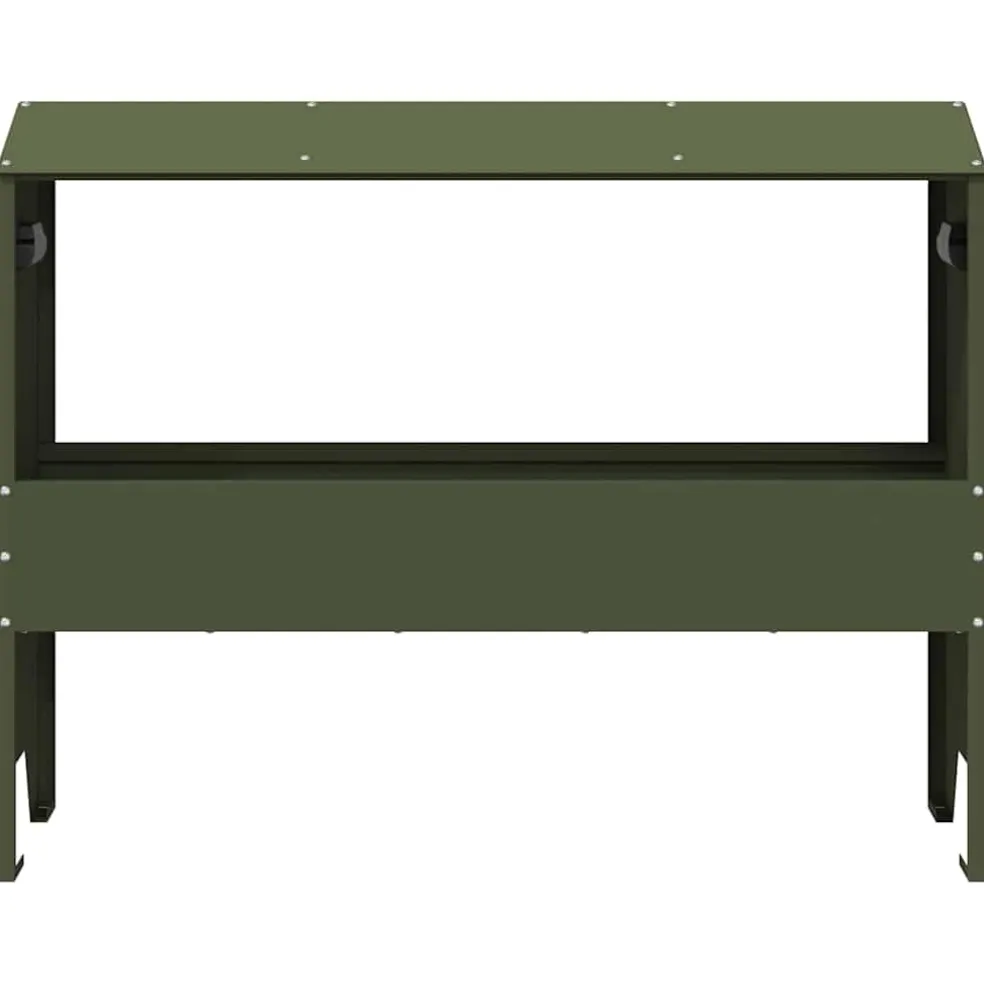 vidaXL Voederbak voor vee Olijfgroen 79 x 35 x 62 cm 15 kg