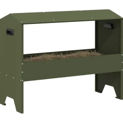 vidaXL Voederbak voor vee Olijfgroen 79 x 35 x 62 cm 15 kg
