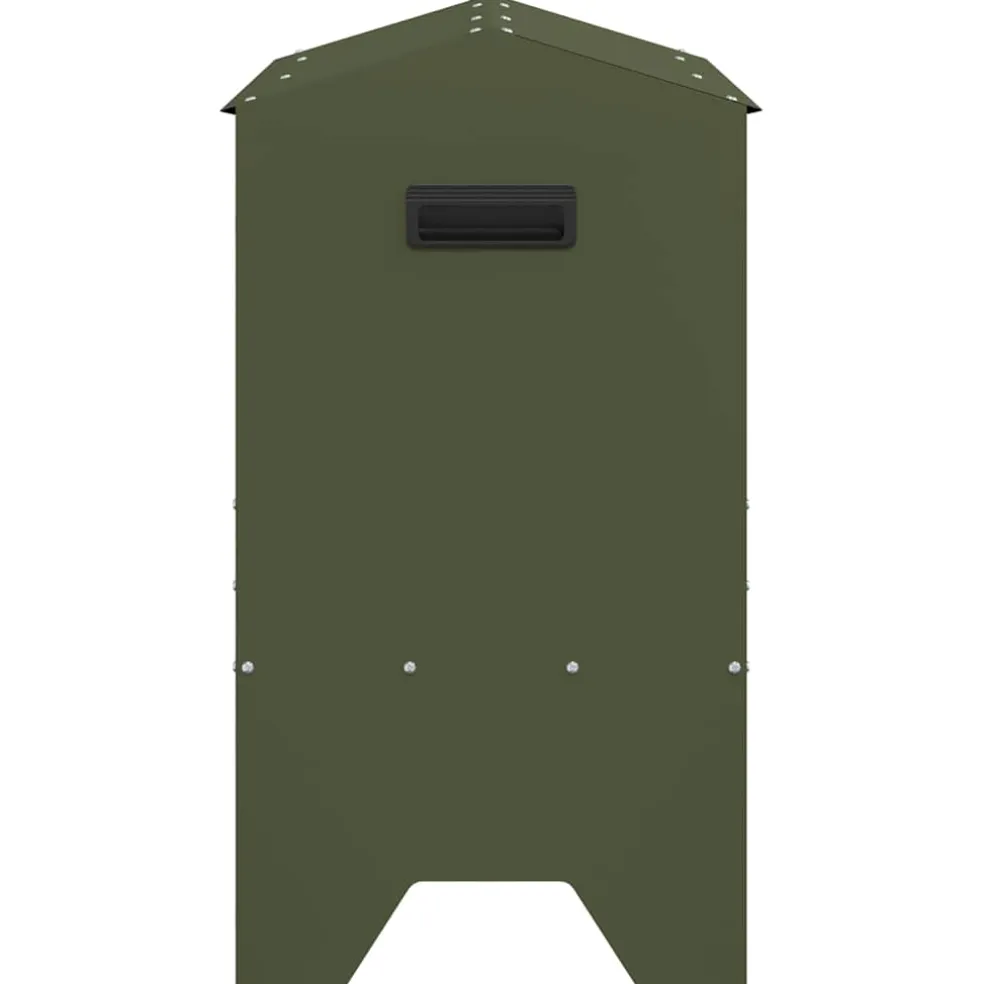 vidaXL Voederbak voor vee Olijfgroen 79 x 35 x 62 cm 15 kg