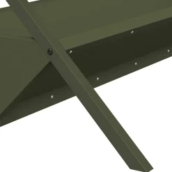 vidaXL Voederbak voor vee Olijfgroen 111 x 76 x 38 cm 10 kg