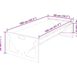 vidaXL Voederbak voor vee Olijfgroen 108 x 50 x 28 cm 10 kg
