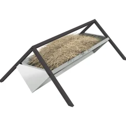 vidaXL Voederbak voor vee zilver 111 x 76 x 38 cm 10 kg