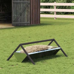 vidaXL Voederbak voor vee zilver 111 x 76 x 38 cm 10 kg
