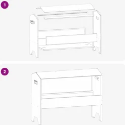 vidaXL Voederbak voor vee zilver 79 x 35 x 62 cm 15 kg