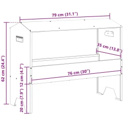 vidaXL Voederbak voor vee zilver 79 x 35 x 62 cm 15 kg
