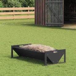 vidaXL Voederbak voor vee Zwart 108 x 50 x 28 cm 10 kg