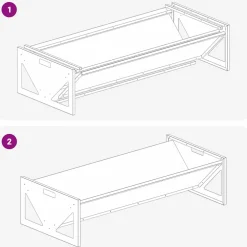 vidaXL Voederbak voor vee Zwart 108 x 50 x 28 cm 10 kg