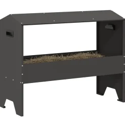 vidaXL Voederbak voor vee Zwart 79 x 35 x 62 cm 15 kg