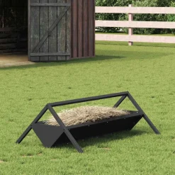 vidaXL Voederbak voor vee Zwart 111 x 76 x 38 cm 10 kg