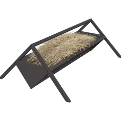 vidaXL Voederbak voor vee Zwart 111 x 76 x 38 cm 10 kg