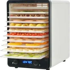 vidaXL Voedseldroger met 10 lades 550 W wit