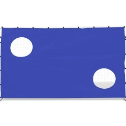 vidaXL Voetbaldoel met richtmuur hoogwaardig 240x92x150 cm staal