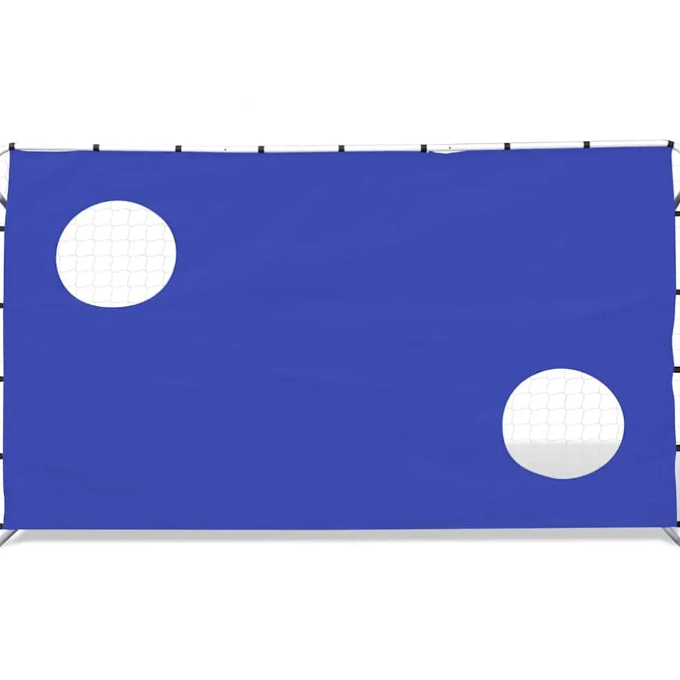 vidaXL Voetbaldoel met richtmuur hoogwaardig 240x92x150 cm staal