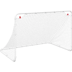 vidaXL Voetbaldoel Wit 122x81x81 cm Staal