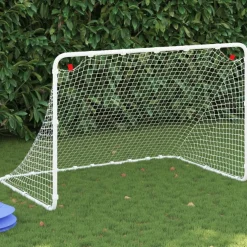 vidaXL Voetbaldoel Wit 122x81x81 cm Staal