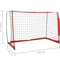 vidaXL Voetbaldoel 184x91x124,5 cm staal