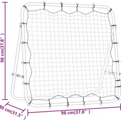 vidaXL Voetbal kickback rebounder verstelbaar 96x80x96 cm staal en PE