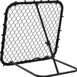 vidaXL Voetbalrebounder verstelbaar 84x73x60-80 cm staal zwart