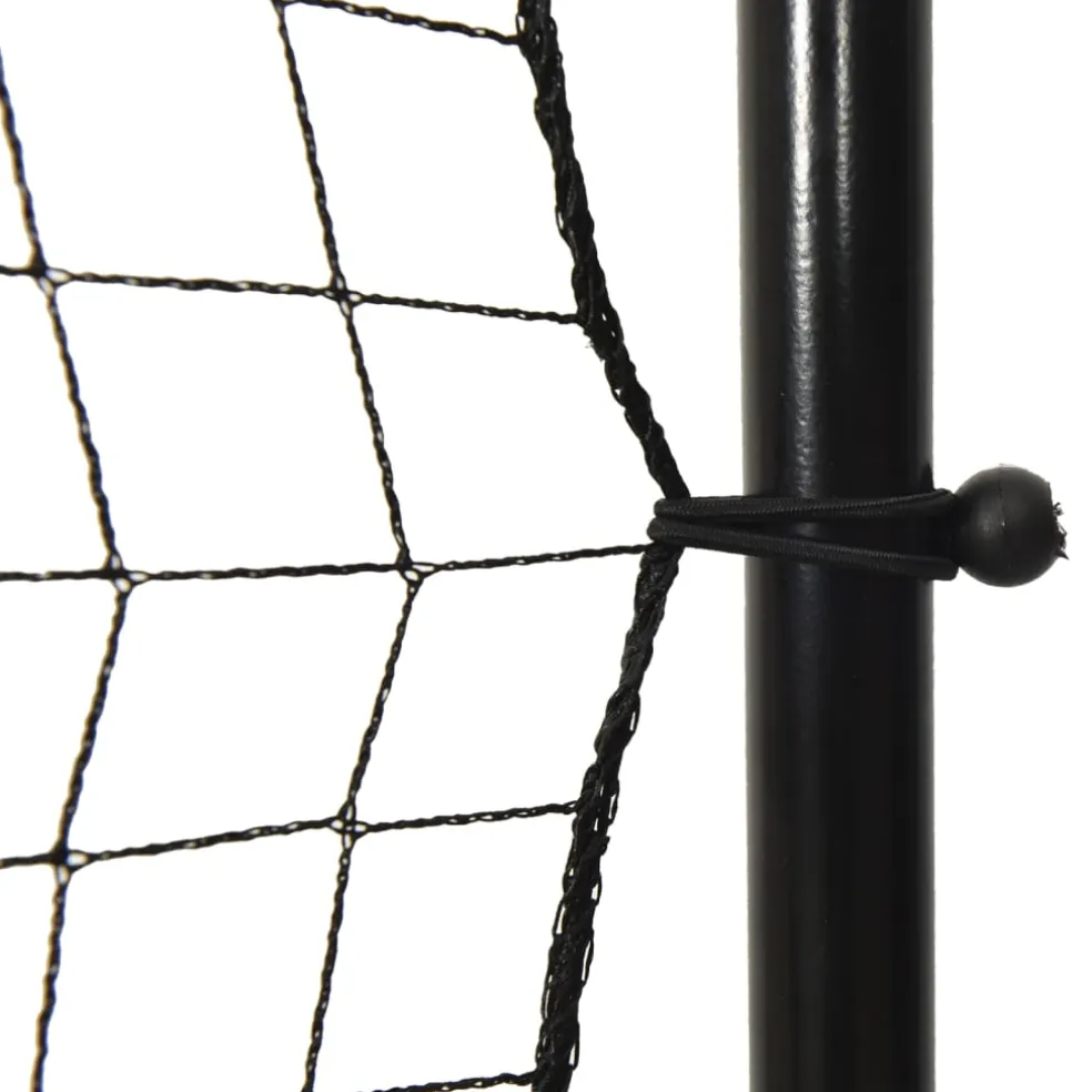 vidaXL Voetbal rebounder 366x90x183 cm HDPE zwart
