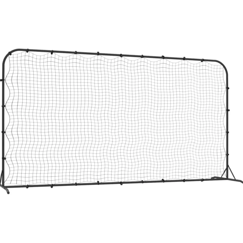vidaXL Voetbal rebounder 366x90x183 cm HDPE zwart