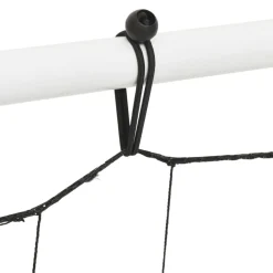 vidaXL Voetbalrebounder 184x61x123 cm staal en PE wit en zwart