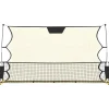 vidaXL Voetbal reboundnet 183x85x120 cm polyester zwart en geel