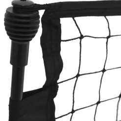 vidaXL Voetbal reboundnet 183x85x120 cm polyester zwart en geel