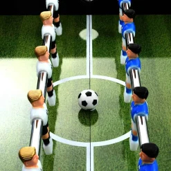 vidaXL Voetbaltafel 60 kg 140x74,5x87,5 cm staal zwart
