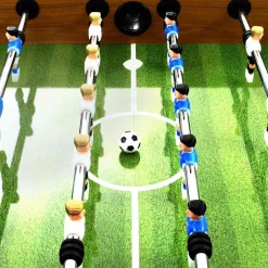 vidaXL Voetbaltafel 60 kg 140x74,5x87,5 cm staal lichtbruin en zwart