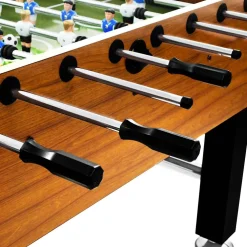 vidaXL Voetbaltafel 60 kg 140x74,5x87,5 cm staal lichtbruin en zwart